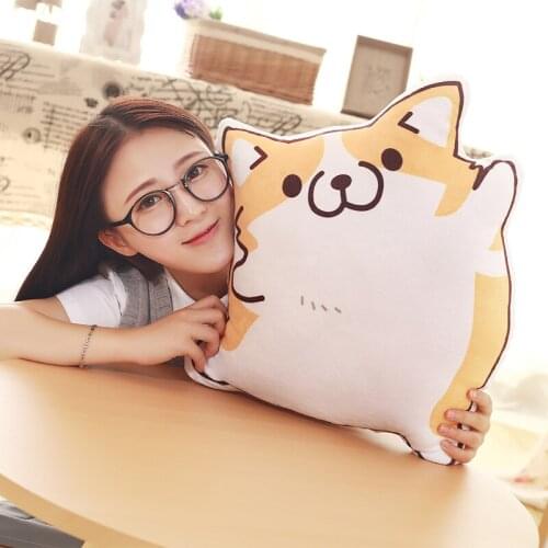 Cute Akita Dog Dolls Comfy Pillow Creative Soft Cushion Plush Toy Stuffed Animal Room Decor Xmas Birthday Baby Gift Present