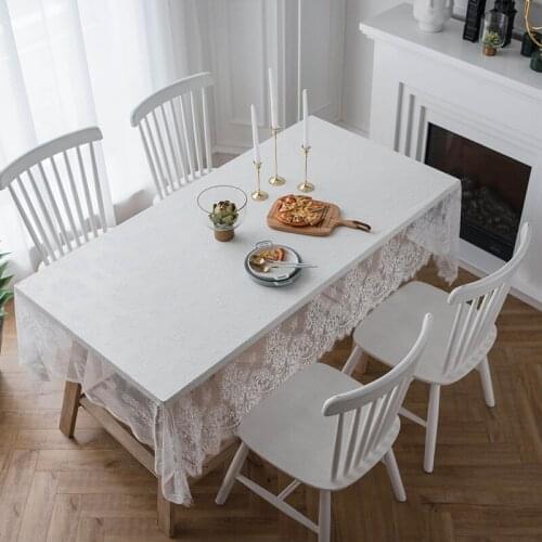 Table Cloth Rectangular Wedding Decorations for Parties Table Household Items Linen Tablecloth with Embroidery Kitchen Ornaments