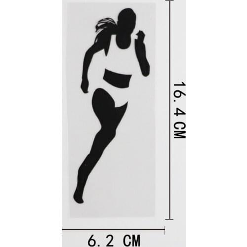 6.2CMX16.4CM High Quality Fashion Sprinter Decal Vinyl Car Sticker Black/Silver 8A-0392