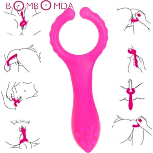 G spot Stimulate Vibrators Dildo Vibration Nipple Clip Silicone Safety Collars Delay Massage G-spot Vagina Clitoris Stimulation
