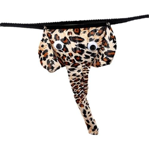 Elephant Nose Mens Bulge Thongs Funny Underwear Animals Design Male Sex G Strings Erotic Gay Penis Pouch