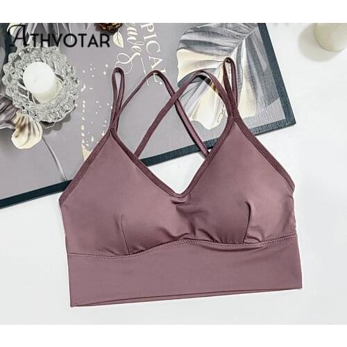 ATHVOTAR V-Neck Silk Crop Top Sleeveless Womens Tube Top Breathable Seamless Wireless Bra Padded Bralette Underwear