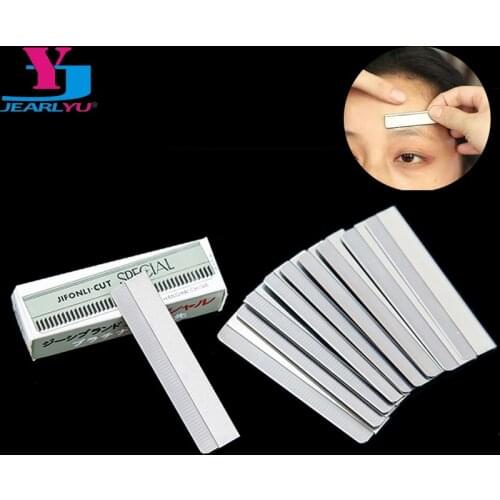 100Pcs Eyebrow Trimmer Stainless Steel Microblading Permanent Shaping Eyebrows Plucked Razor Dedicated Scraping Make Up Tools