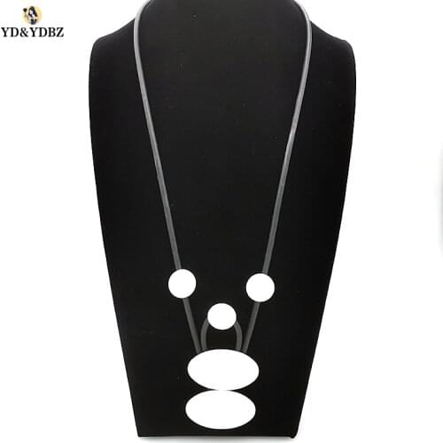 YD&YDBZ New Geometric Pendant Necklace Womens Long Chain Designer Handmade Necklace Female Clothes Accessories Punk Style