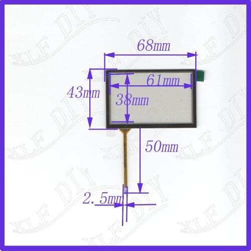 ZhiYuSun AL 3202B 3.2inch 4 line Resistance screen 68*43mm For CarDVD touch screen panel this is compatible 68mm*43mm