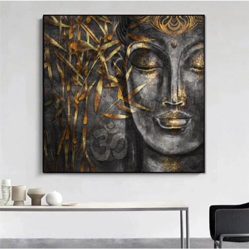 Abstract Buddhism Art Posters and Prints Canvas Painting Buddhist Mood Wall Pictures for Living Room Home Decoration