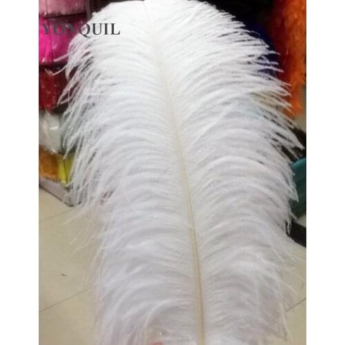 White And Black 20"-22"/50-55CM Ostrich Feathers Plumage Flapper Dresses For Craft /DIY Accessories 20Pcs/Lot