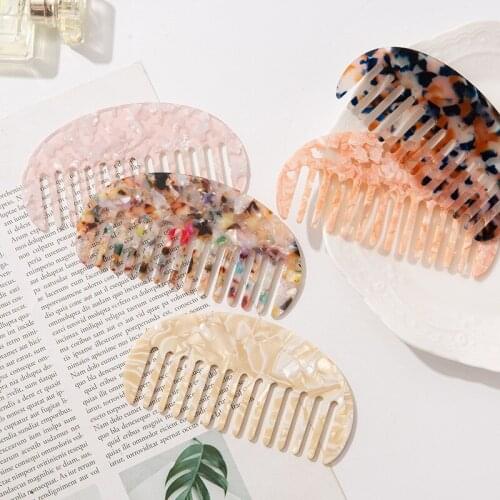Korean Design Acetate Hair Combs Professional Barber Brush Straightener Leopard Massage Combs For Hair Styling Accessories Tools