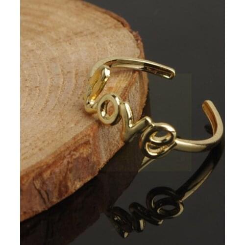 Love Ring Simple Adjustable Foot Toe Ring Couples Women Wholesale Heart Ring Shaped Jewellery Letter Ring Beach Foot Ring K5V5