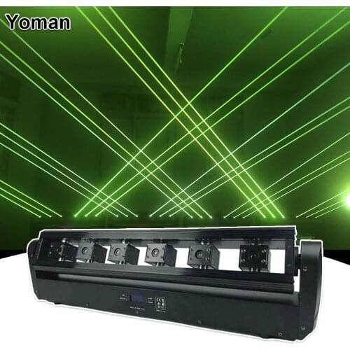 6 Eyes Laser Light 3W RGB Laser Scanner DMX512 Stage Effect Lighting Beam Wall Washer Light DJ Disco Party LED DMX Laser Show
