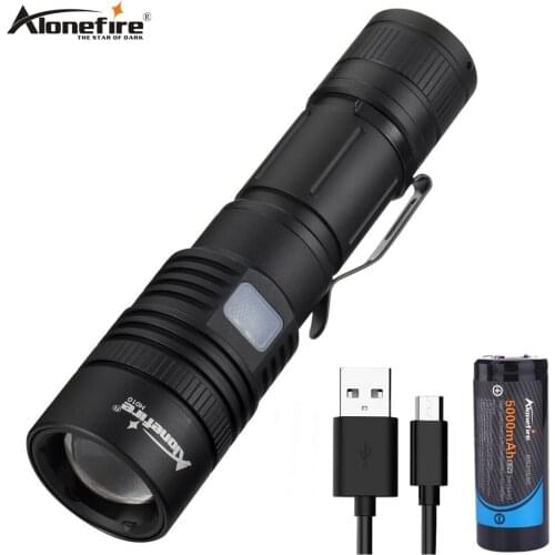 Alonefire H010 Powerful Flashlight 40000LM xhp50.2 usb charging Zoom led torch 18650/26650 Battery Rechargeable hunting light
