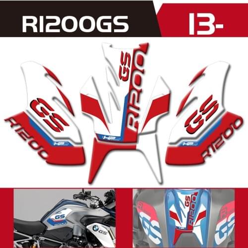 Motorcycle Front Fairing Sticker Fuel Tank Decals Tank Side Protector Racing Sticker For R1200GS R 1200 GS R1200 GS 2013-2020