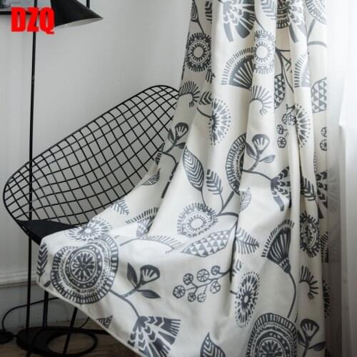 New Curtains for Living Room Concise Modern Ins Nordic Wind Matching Colored Linen Curtains for Bedroom Balcony Printing Curtain