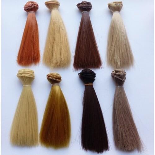 Wholesale 20PCS/LOT Multi-color DIY BJD SD Straight Doll Wigs Synthetic Hair For Dolls