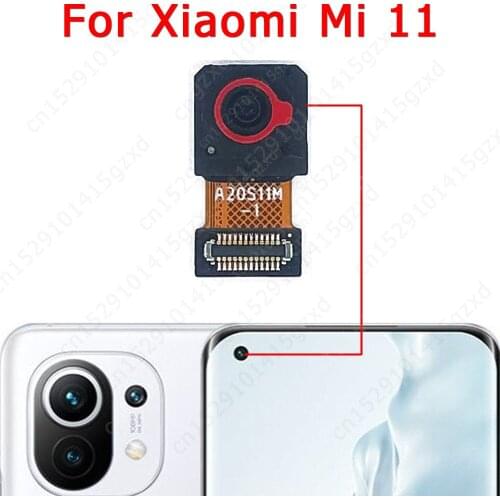 Original Front Selfie Camera For Xiaomi Mi 11 Mi11 Main Facing Frontal View Camera Module Flex Repair Spare Parts