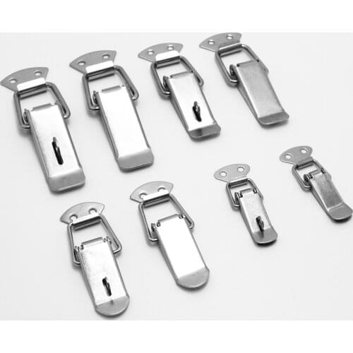 2Pcs Cabinet Boxes Hasp Spring Loaded 2/3/4/5 inch Iron plating Latch Catch Toggle for Simple Window Lock Box