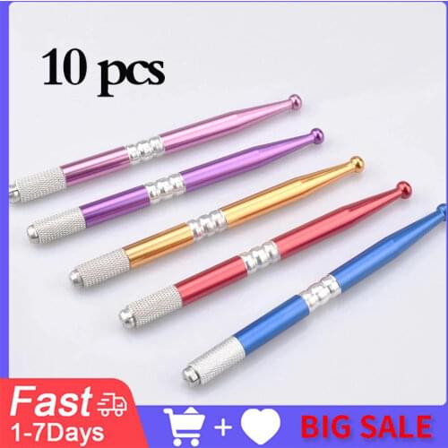 Tebori Manual Tattoo Pen Handle Eyebrow Caneta Microblading Tattoo Machine Pen Supplies Permanent Makeup Eyebrow lock-pin Tools