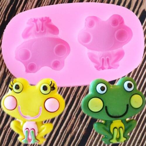 Frogs Silicone Chocolate Mold Sugarcraft DIY Party Fondant Cupcake Decoration Tools Pudding Jelly Candy Clay Cookie Baking Mold