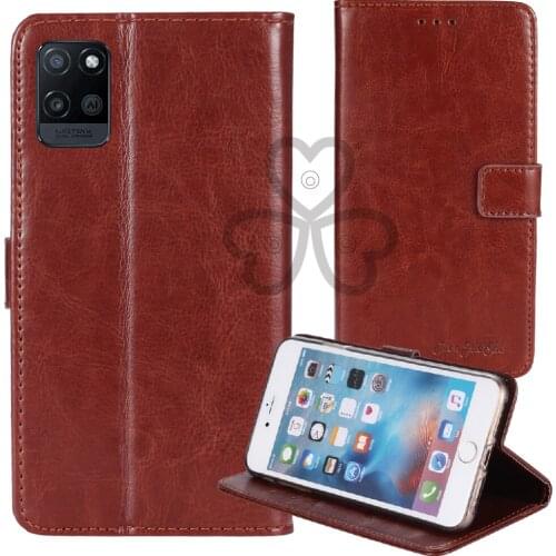 TienJueShi Business TPU Silicone Flip Protect Leather Cover Wallet Case For Realme C20 GT V11 V15 5G Pouch Shell Etui