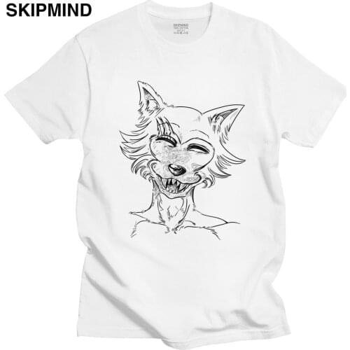 Gorgeous Men T Shirts Beastars Short Sleeve 100% Cotton Haru T-shirt Streetwear Animal Wolf Anime Tshirt Furry Manga Tee Guft