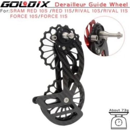 Bicycle Carbon fiber ceramic rear derailleur 17T pulley Guide Wheel for SRAM RED R5800R/6800/R7000/R8000/R9100