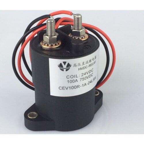 100A 12V 24V High Power DC Contactor High Voltage DC Relay Voltage Power Control 100A750VDC