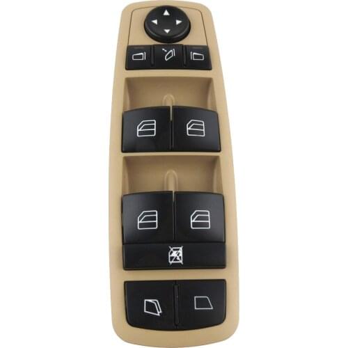 Yellow Power Window Master Switch Glass Lifter Button A2518300390-D0 for Mercedes Benz GL R Class GL320 GL450 R280 R300 R320