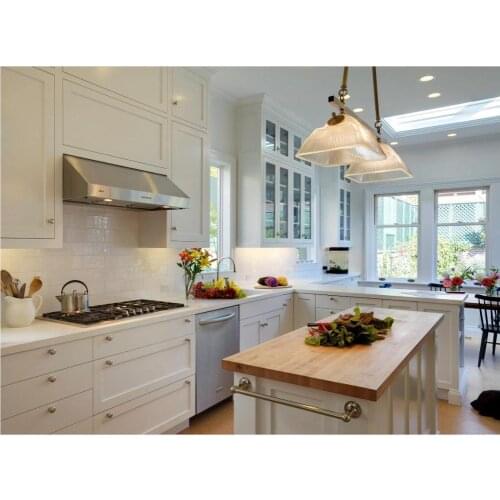 2020 traditional solid wood kitchen furnitures solid timber kitchen cabinets TK236