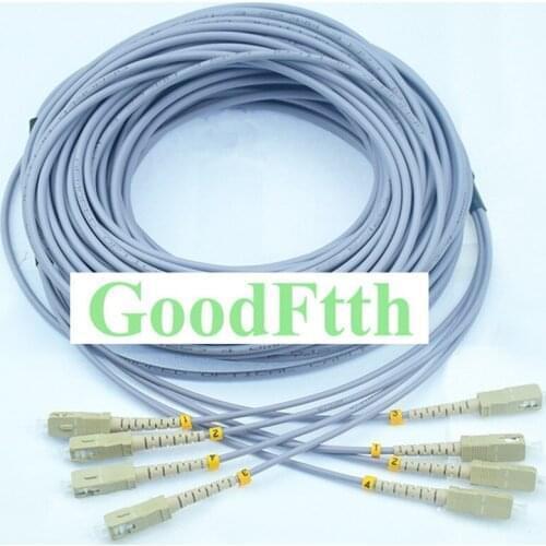 4 Core Fiber Armoured armored Patch Cord Jumper SC-SC Multimode 62.5/125 OM1 GoodFtth 100-500m