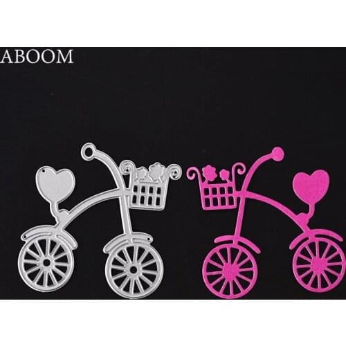 ABOOM New 1PC Bicycle Design Carbon Steel Die Cutting Dies Scrapbooking Embossing Dies Cut Stencils DIY Decorative Cards Mold