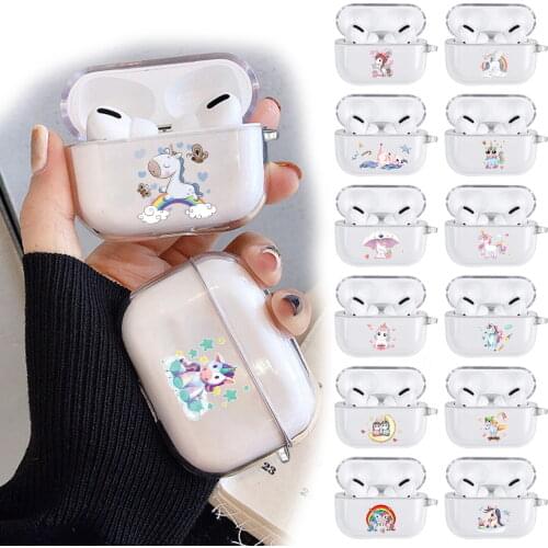 Case for Apple Airpods Pro Soft Soilcone Protective Cover Lightweight Unicorn Transparent Earphone Case Earphone Accessories
