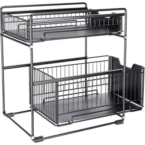 2 Layers Kitchen Storage Shelf Rack Multi-Functional Space Saving Organizer De-Clutter The Home & Office Racks & Holders