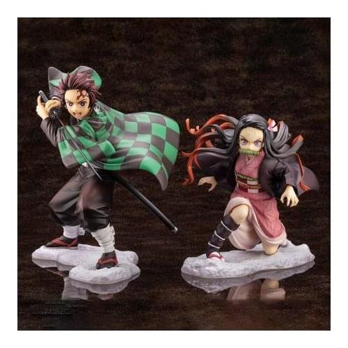 Anime Demon Slayer Kimetsu no Yaiba Artfx J Nezuko Kamado Tanjiro Kamad PVC Action Figure Model Toys Collection Doll Gift