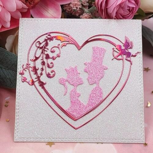 Unswerving Love Template Embossing Mould, DIY Printing Carbon Steel Mould for Card Making and Scrapbooking