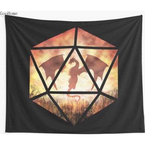 Fire Dragon Wall Tapestry Cover Beach Towel Throw Blanket Picnic Yoga Mat Home Decoration