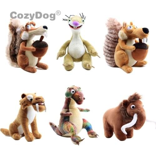 20 cm Movie Ice Squirrel Stuffed Plush Toys Doll Cartoon Anime Cute Tiger Elephant Plush Toy New Arrival Women Kid Birthday Gift