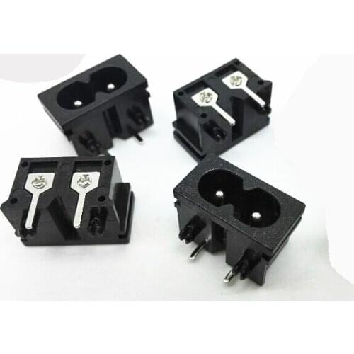 Curved needle 2 hole socket AC power socket 10pcs/lot