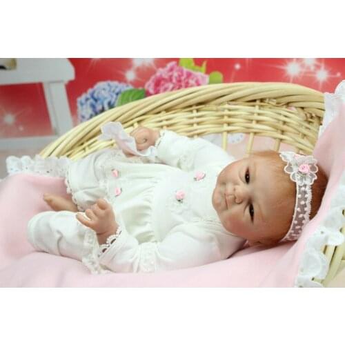 Reborn Baby Dolls 16'' Soft Silicone Magnet Pacifier Bebe Newborn Toy Gifts 40CM