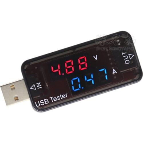 Mini 5V USB Current Voltage Meter charger Tester Voltmeter Ammeter Detector Digital Red Blue Display 3.3-18V 3A For Phone Power