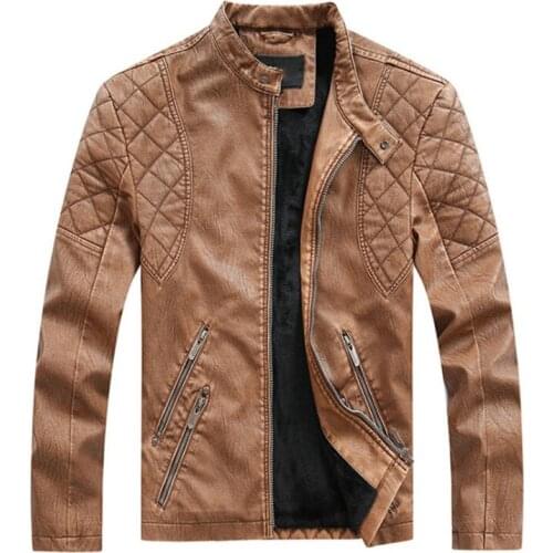 Novel Fashion Brand Motorcycle Men Leather Jacket Slim Fit Faux Leather Coats Male Biker PU Jacket,Jaqueta De Couro Masculina