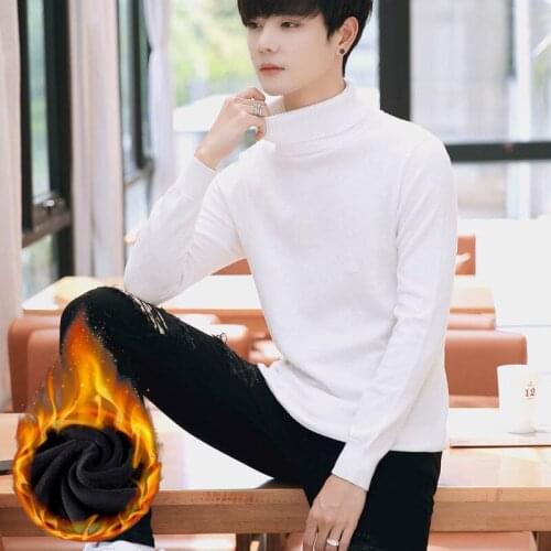 MRMT 2021 Brand New Mens Knitted Sweaters Fashion Pure Sweater Leisure Pullover for Male High-necked Sweater Clothing