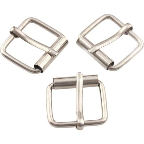 20pcs Single Pins Belt Roller Buckle Silver 20mm Metal Hardware Webbing Strap Harness Leathercraft Belt Bag DIY Parts Sewing