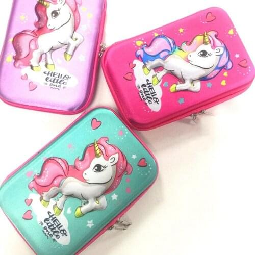 2020 New Unicorn Pencil Case EVA School Supplies Creative Cute Cartoon Pencil Bag Students Gifts