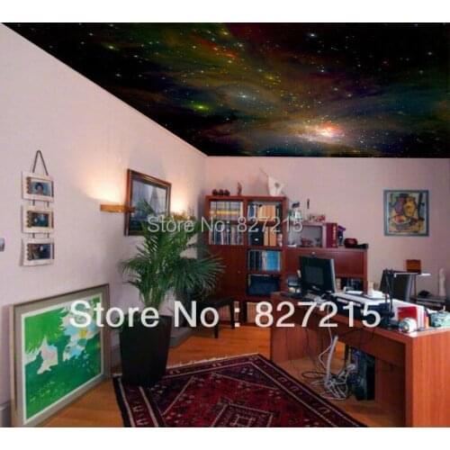 U-3133 cosmic plants printing ceiling film for home improvement ceiling material with ceiling fixture