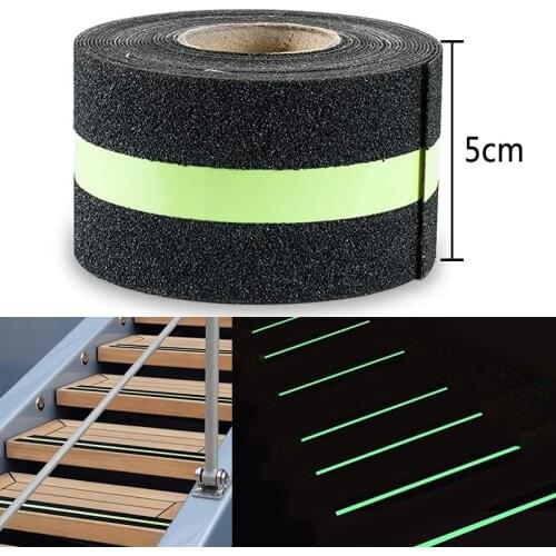 50mmX5m glow in the dark tape Semi-luminous anti-slip frosted tape for safe