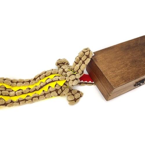 Popular Animals Dog Accessories Petty Stress Reliever Toys Non-stuffed Crocodile Toy Squeaker Pet Soft Toys Dogs for Little Dogs