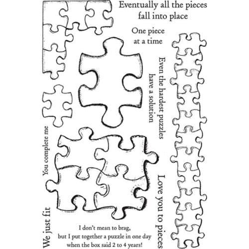 Clear Stamps Eventually All The Pieces Fall Into Place Words Sentences Mosaic For DIY Scrapbook Photo Album Craft Card 2021 New