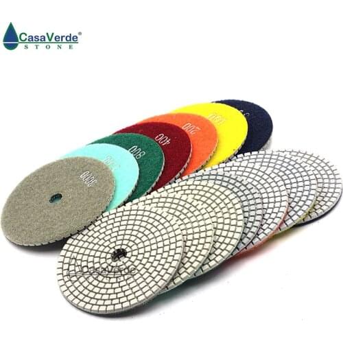 Russin market Hot sale in 2018 D100mm 4 inch with 2.5mm granite diamond wet polishing pads with competitive price