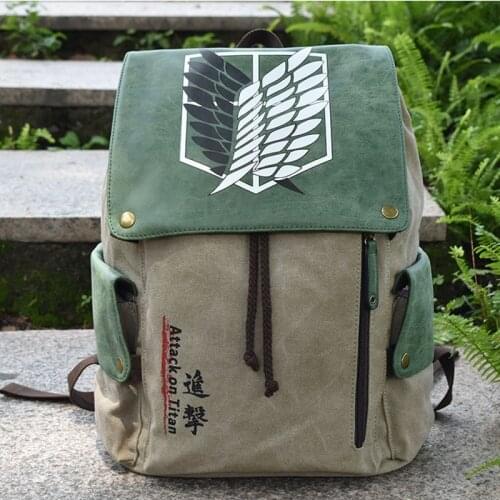 Attack on Titan Eren Women Men Backpack Large Capacity String Backpack School Bags for Teenagers Girls Boys Laptop Travel Bags