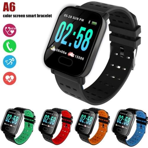 1.3Inch A6 Smart Watch Men Full Touch Fitness Tracker Blood Pressure Smart Clock Women Smartwatch Waterproof Heart Rate Monitor